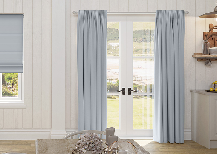 Menton, Cloud Blue - Made to Measure Curtains - Image 3